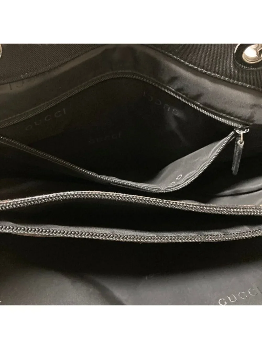 Gucci Bamboo Handle Nylon Bag 002 Black - Picture 10 of 14